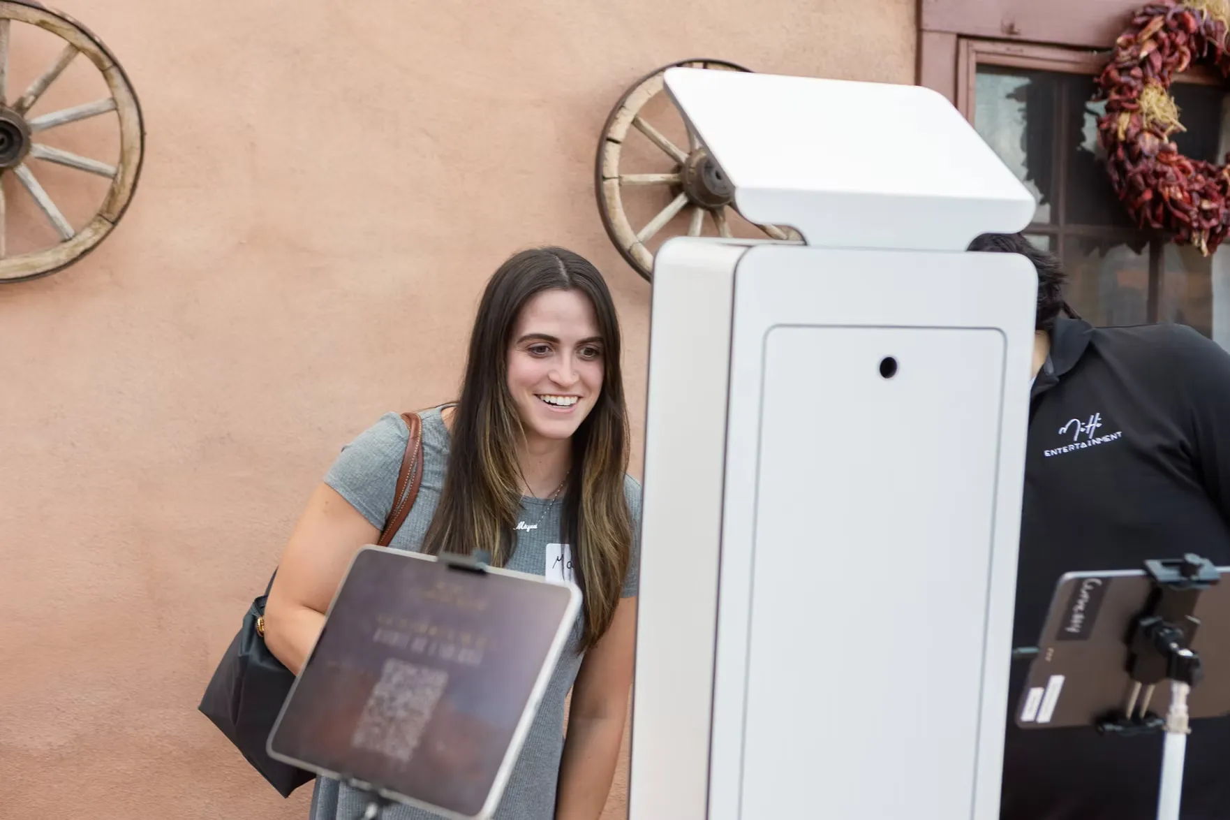 AI Photo Booth rental showcasing neural network art transformation with artificial intelligence technology