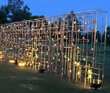 Shimmer wall event decoration with glamorous photo backdrop for weddings and galas