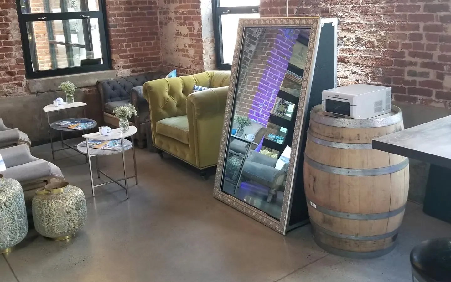 Interactive Mirror Photo Booth in action