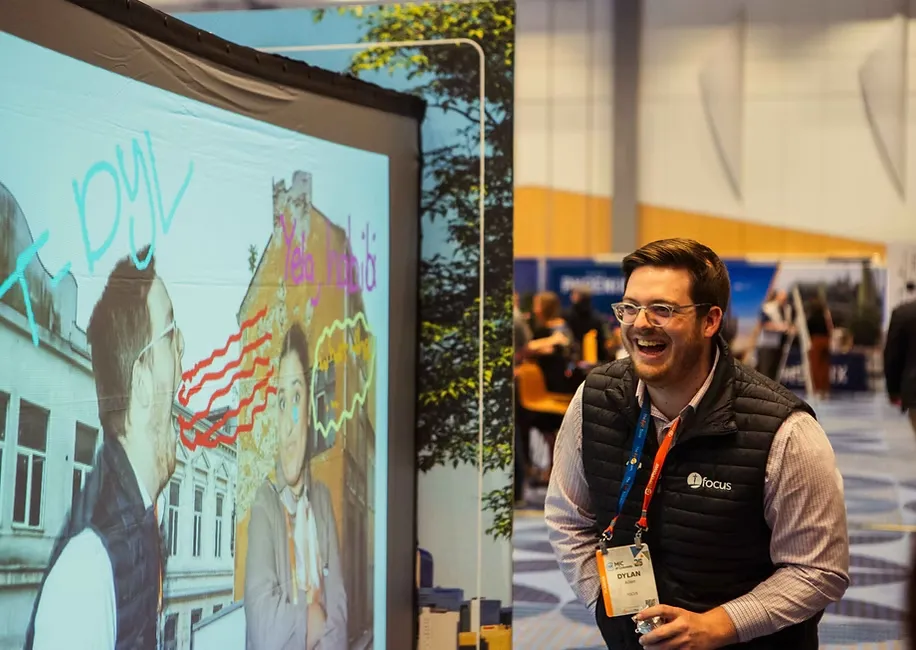 Graffiti Wall Photo Booth with digital spray paint