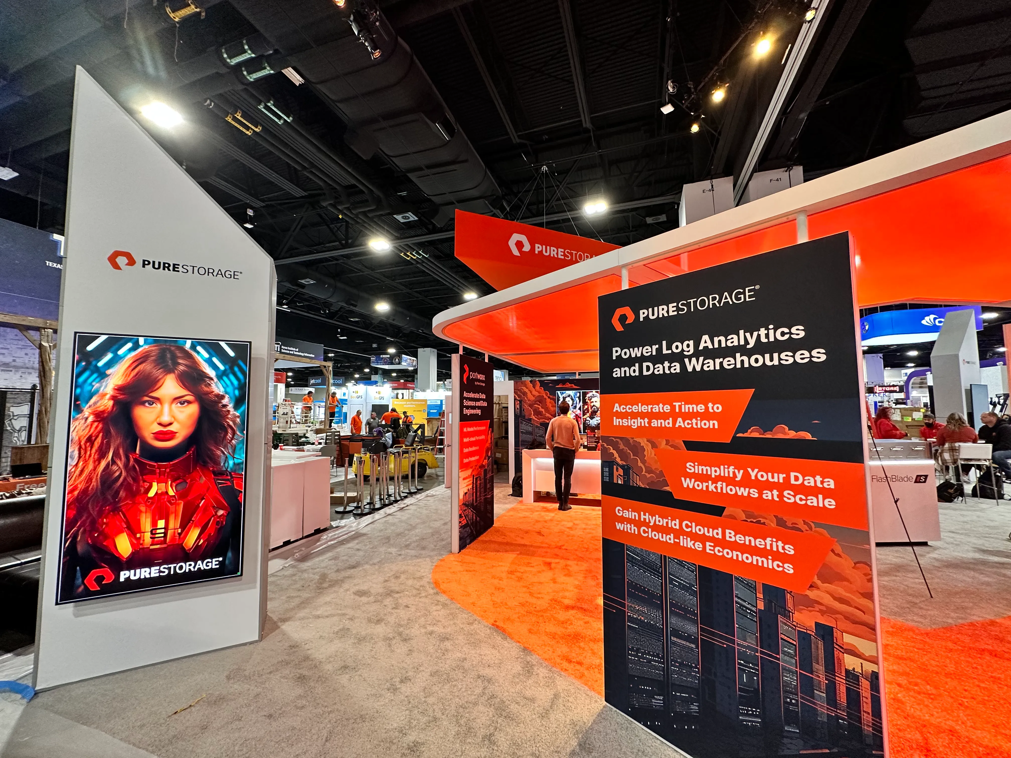 Pure Storage booth set up