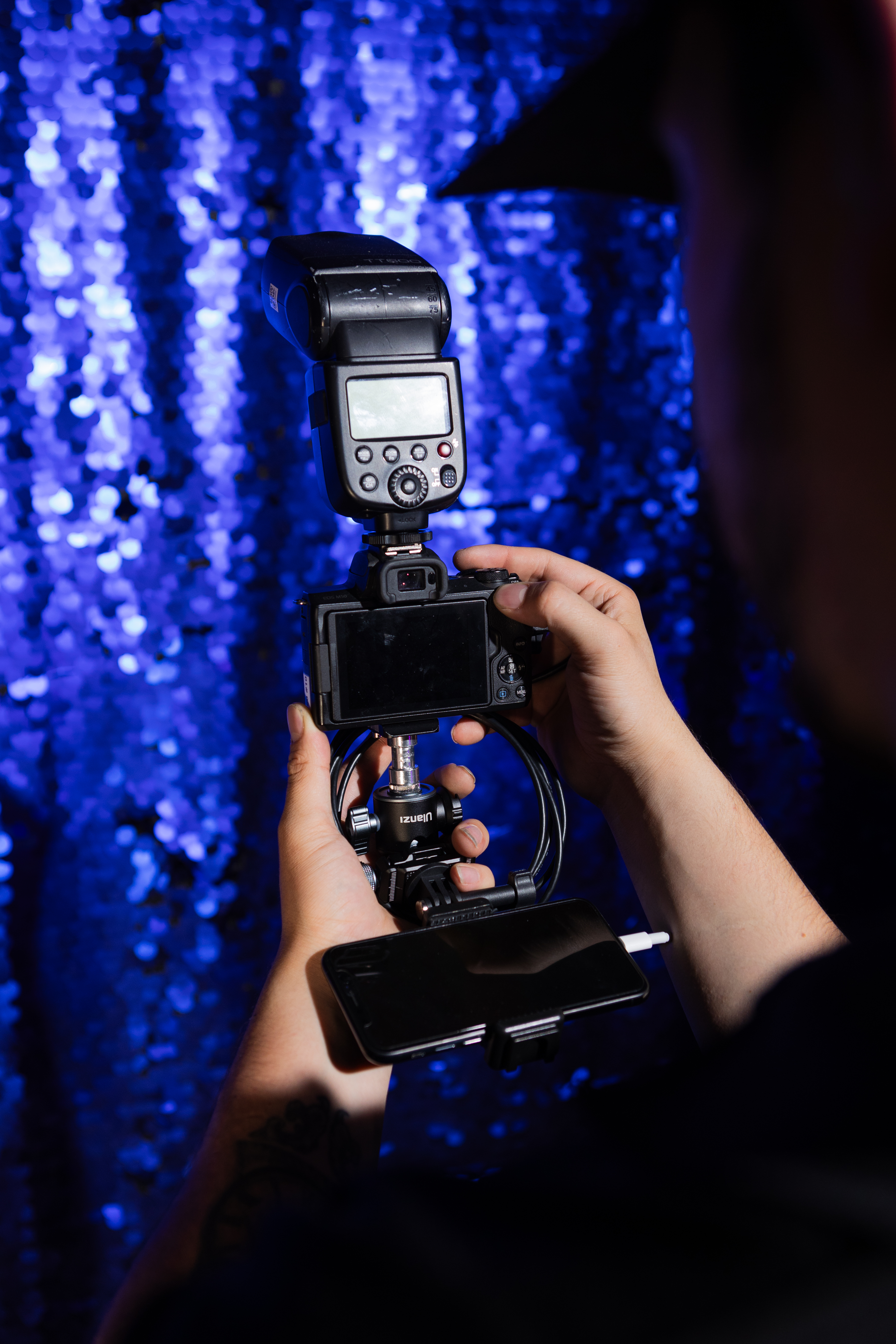 Mobile photo booth rental with branded templates