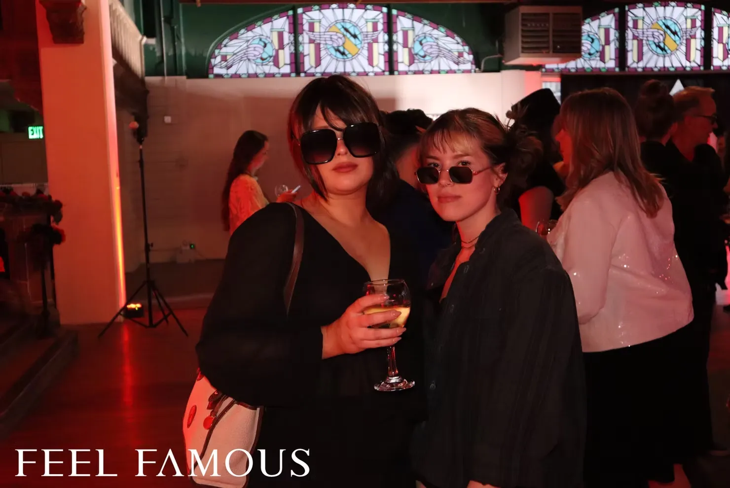 Roaming photo booth service at festival event