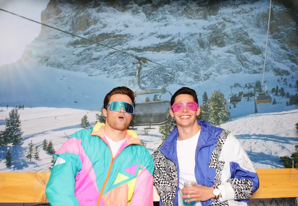 Colorado ski lift photo booth rental creating memorable moments with authentic mountain resort charm