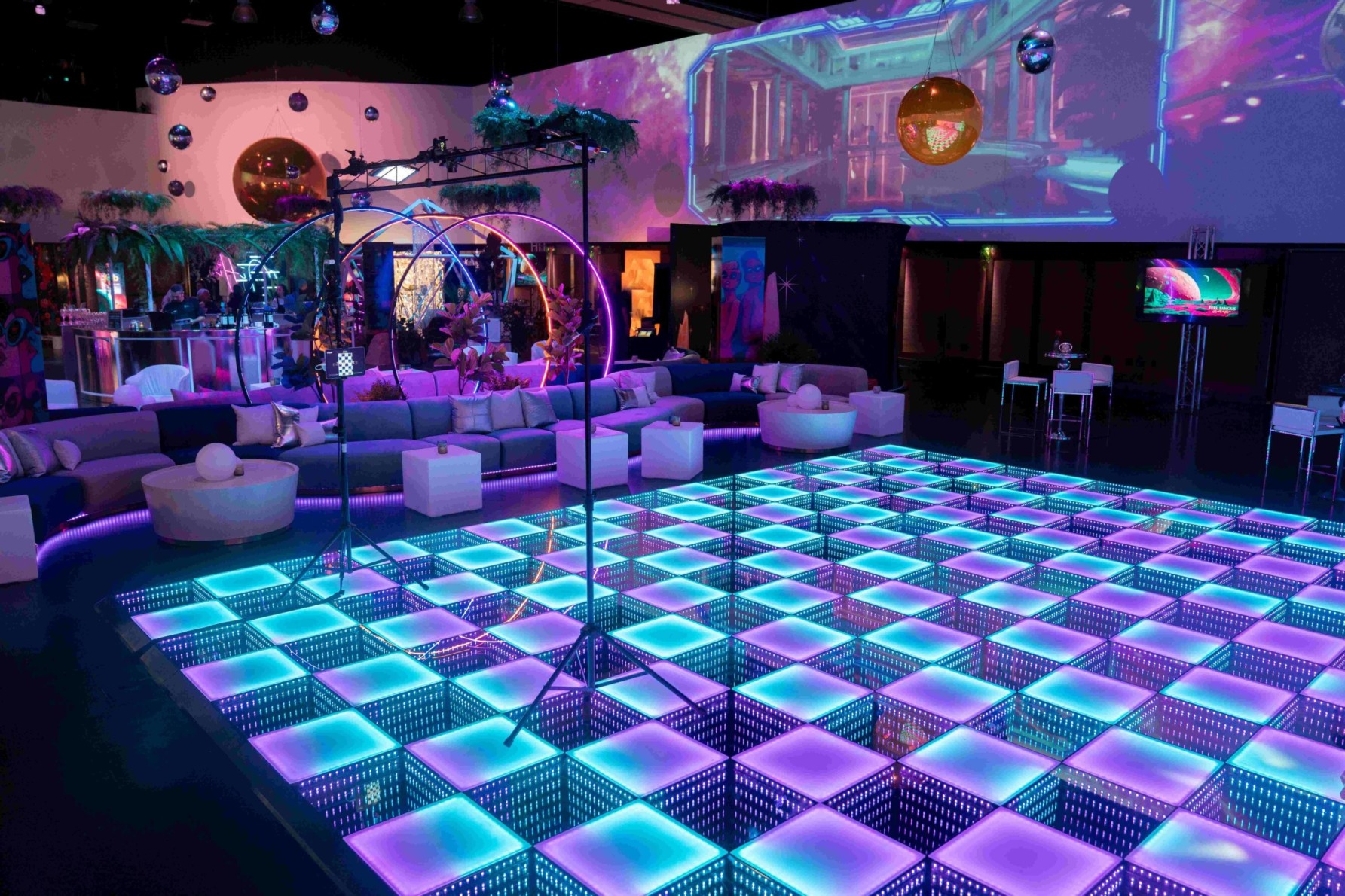 Complete event production staging with custom stage design and professional installation