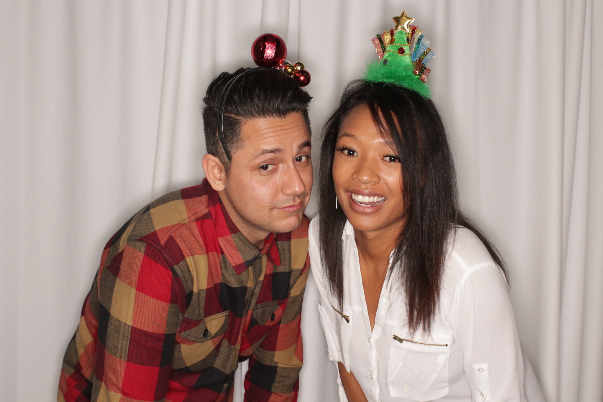 Rustic photo booth features