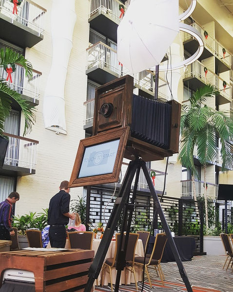 Vintage photo booth moment