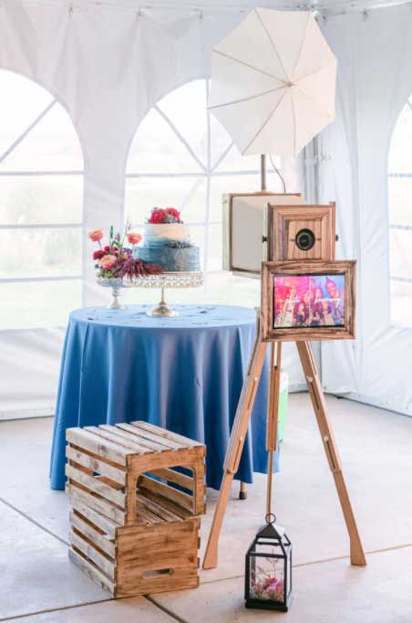 Vintage photo booth moment