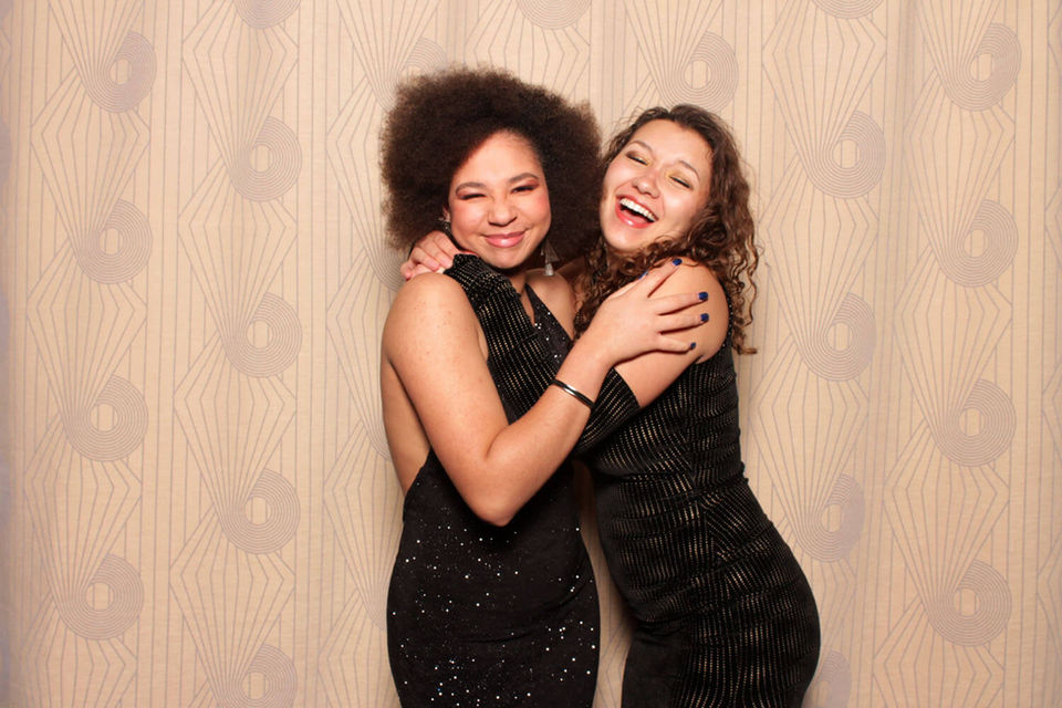 Vintage photo booth moment