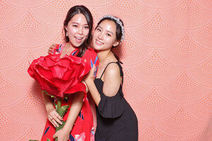 Vintage photo booth moment