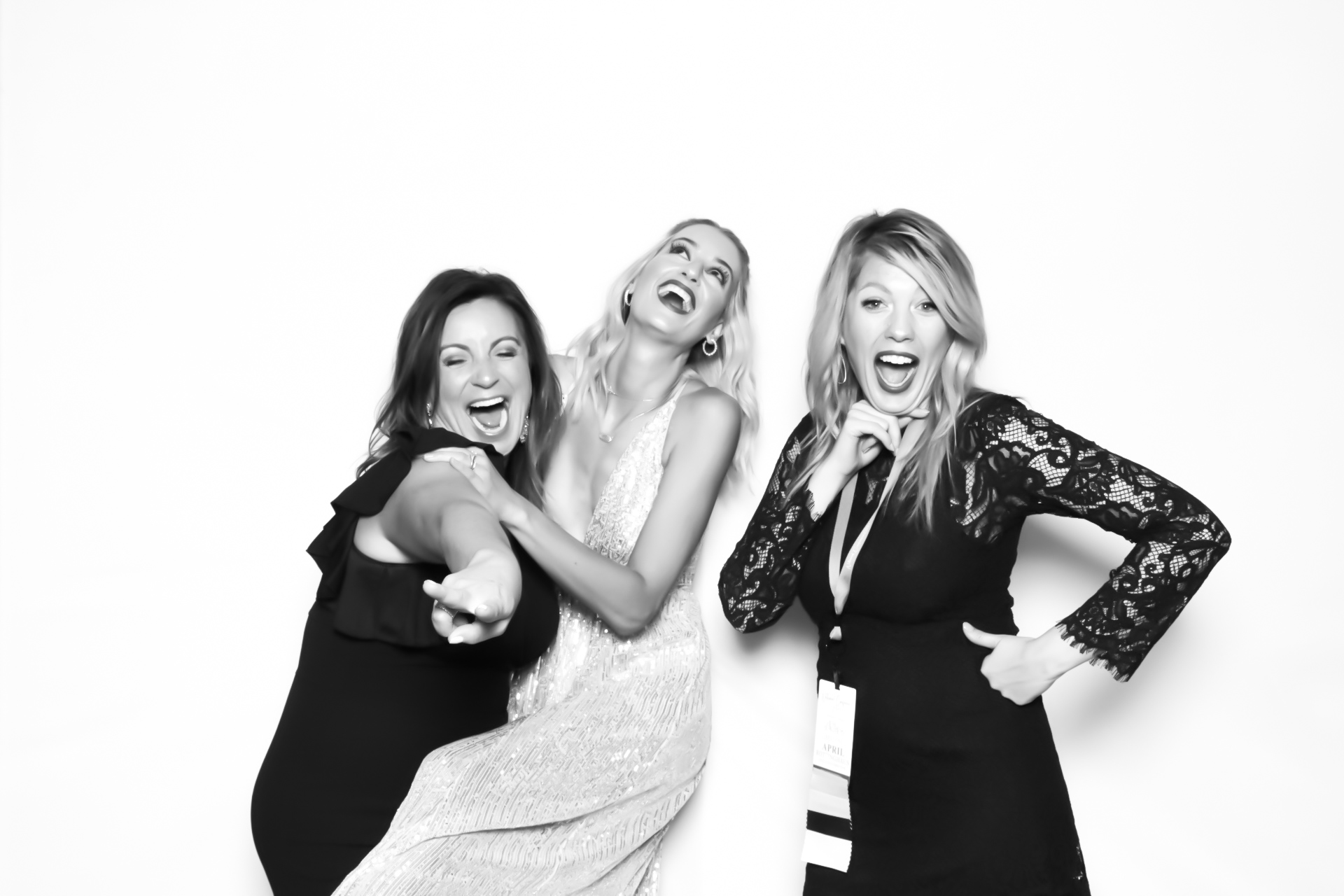 B&W Kardashian style photography booth for glamorous weddings