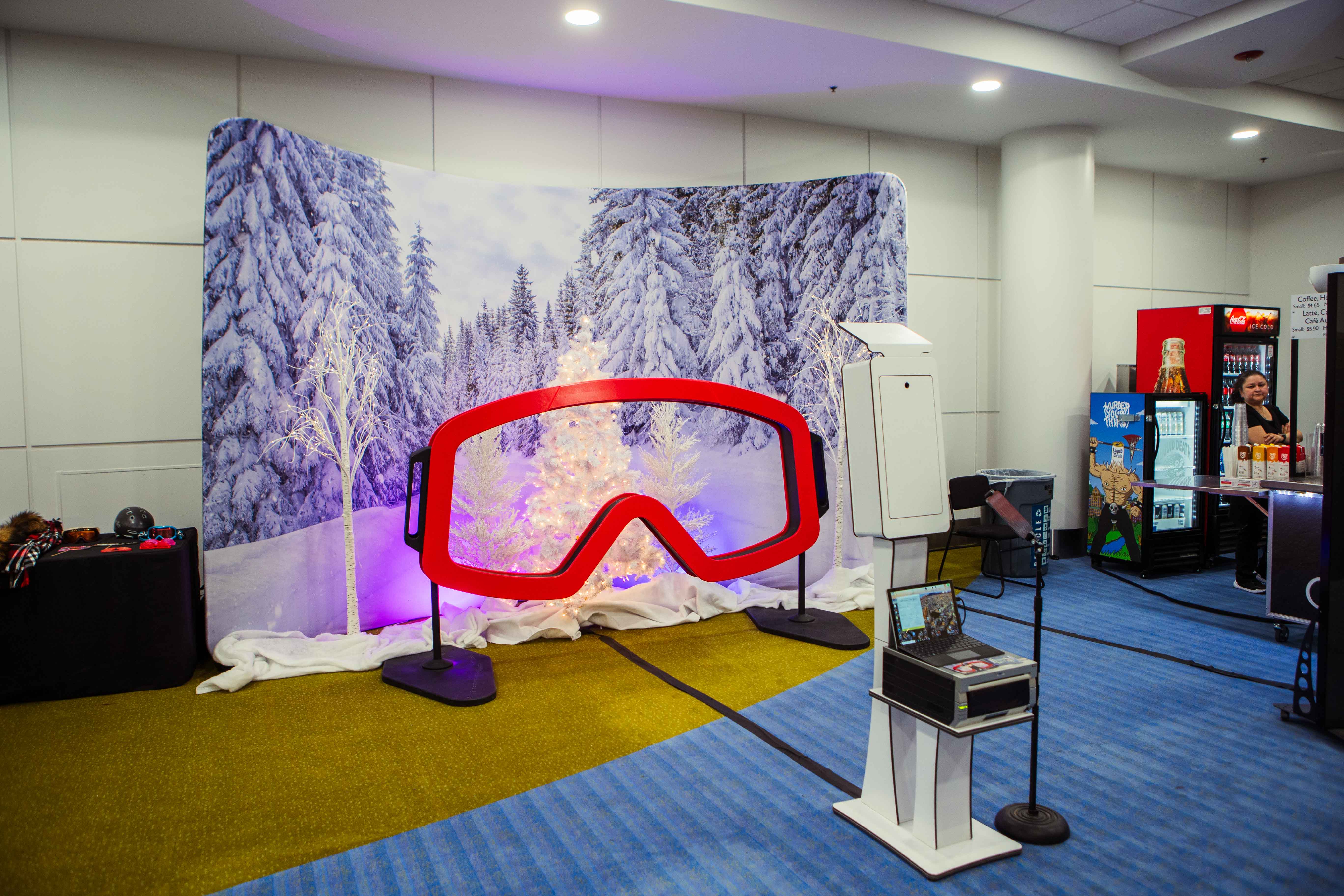 Christmas party photo booth celebration