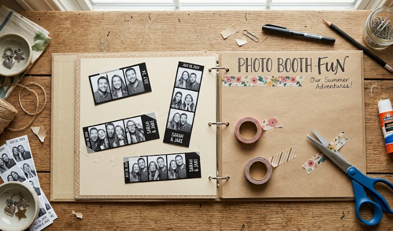 photo booth scrapbook ideas